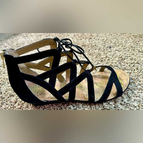 Sam Edelman Lace Up Sandals with Zipper - Picture 4 of 5